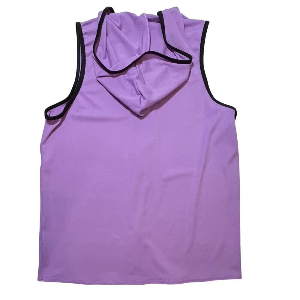 WEISSMAN Unisex Lavender Hooded Dance Vest Size XLC Zipper Hip Hop Costume NEW‎